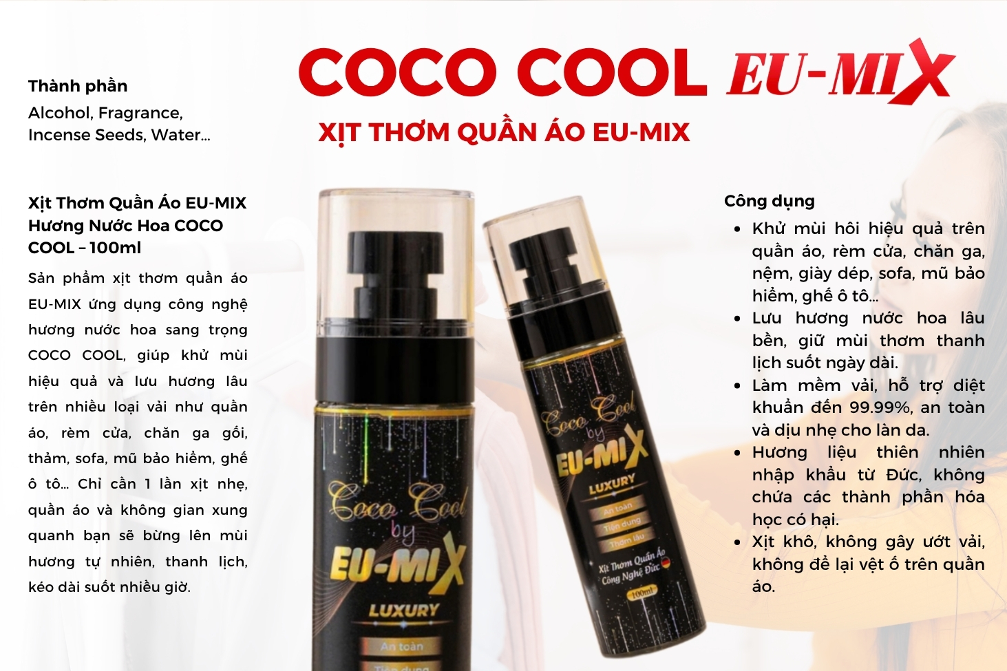 Review Xịt Thơm Quần Áo Cao Cấp Eumix Tại Sao Được Săn Lùng Nhiều Đến Vậy?